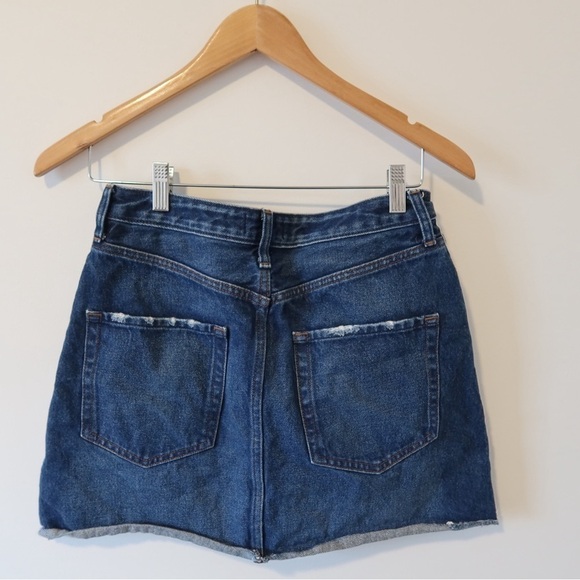 Abercrombie & Fitch Natural Rise Denim A-Line Skirt size 28 / 6 - Picture 5 of 7